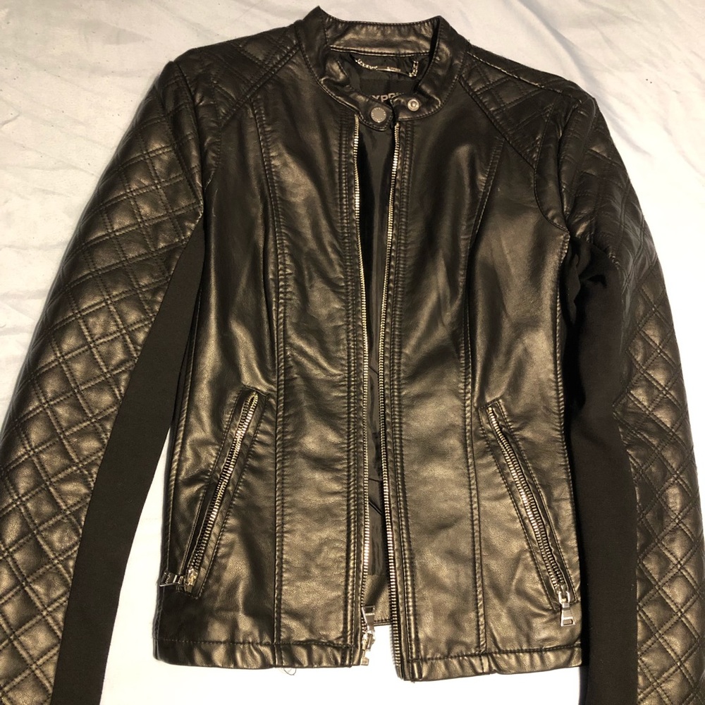 Faux leather jacket